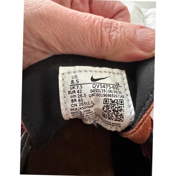 Nike SB Zoom Stefan Janoski Low Top Burgundy Pink Suede Skater Sneaker Shoes - Picture 10 of 14